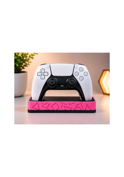 Ps5 Uyumlu Dualsense Oyun Kolu Standı Masaüstü Controller Tutucu Dekoratif Gamepad Standı Pembe
