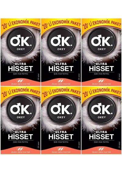 Okey Ultra Hisset Prezervatif 6 x 20'li