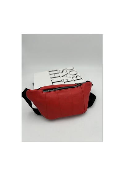 Nahitatyana Unisex Kırmızı Çok Cepli Hakiki Deri Freebag Bel Çantası Kırmızı - 631207384 Kırmızı