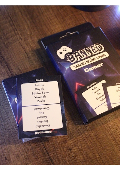 Yasaklı Kelime Oyunu Gamer Kese Hediyeli 45 Kart 180 Kelime Eğlenceli Grup & Parti Oyunu