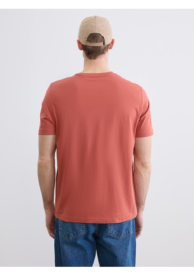 Lcwaıkıkı Classic Kahverengi %100 Pamuklu Regular Fit Basic Tişört
