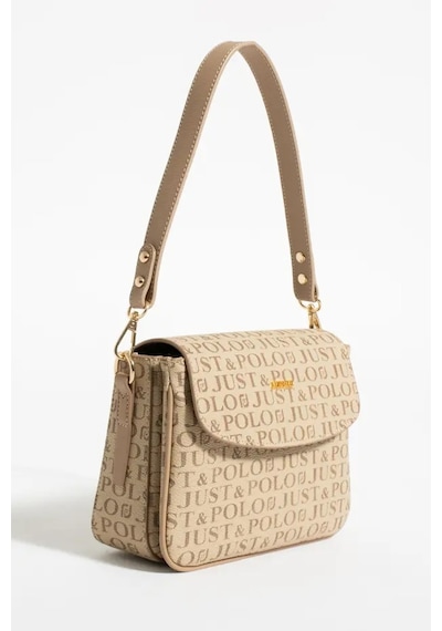 Just Polo Kadın Su Geçirmez Ayarlanabilir Askılı Lüks El & Omuz Çantası Shoulder Bag Ebat: 25 X 15 Cm Vizon 86484580