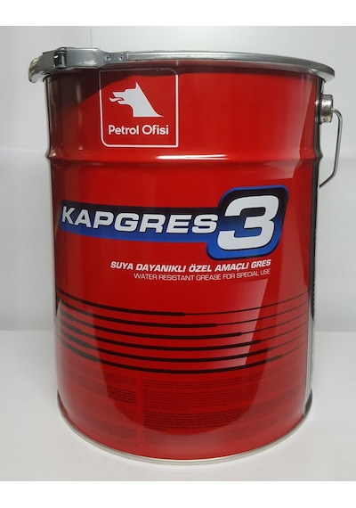 Petrol Ofisi Kap Gres 3 Kalsıyum Sabunlu Kırmızı Gres 14 KG