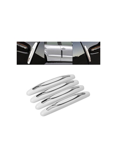 Zhltools Araç 4 Parça Kapı Anti Scratch Çizik Önleyici Tampon Koruma Beyaz