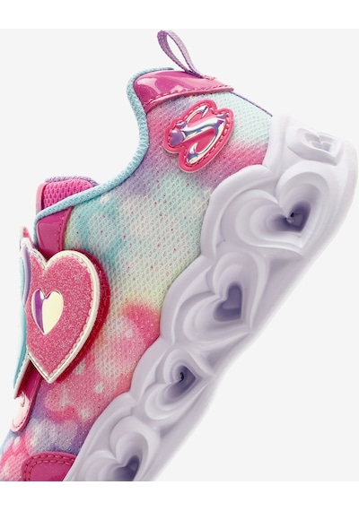 Skechers Heart Lights - Lovin Reflection Küçük Kız Çocuk Pembe Işıklı Spor Ayakkabı 302693n Pktq Pembe