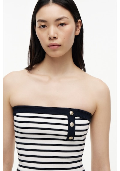 Tommy Hilfiger Tjw Breton Siyah-beyaz Mini Triko Elbise-16254