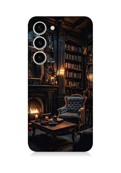 Samsung Galaxy S23 Uyumlu Kütüphane Odası Desenli Silikon Kılıf