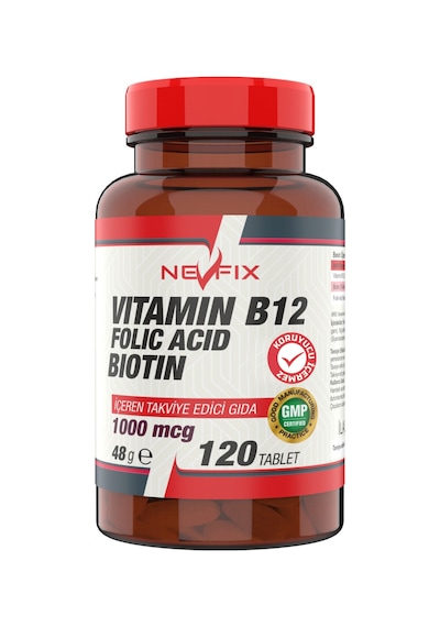 Nevfix Vitamin B12 1000 Mcg Folic Acid Biotin 120 Tablet