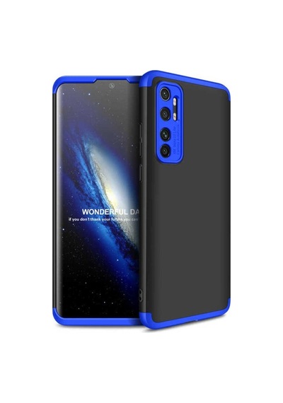 Xiaomi Mi Note 10 Lite Kılıf Zore Ays Kapak Siyah-Mavi
