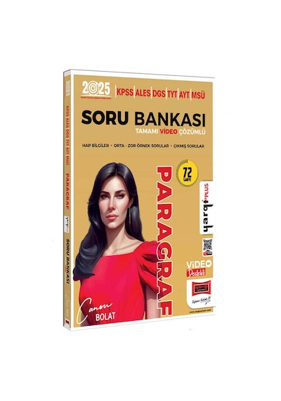 Yargı Yayınları 2025 Kpss Ales Dgs Tyt Ayt Msü Tamamı Video Çözümlü Paragraf Soru Bankası Cansu Bolat