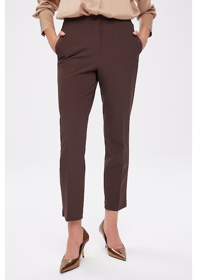 Faik Sönmez Arka Kemeri Lastikli Slim Fit Pantolon W27pnt001 Bw27pnt00130 Kahve