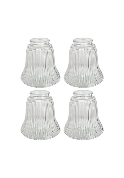 Aspen Creative 23080-4a Geçişli Şeffaf Fitilli Tavan Vantilatörü Yedek Cam Gölge, 6,5 Cm Takıcı, 10,6 Cm Çap X Diğer