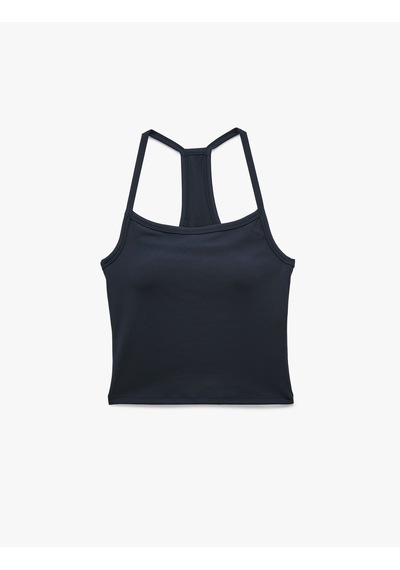 Koton Slim Fit Basic Çapraz İp Askılı Kolsuz Spor Atlet Lacivert 7wak30050nk