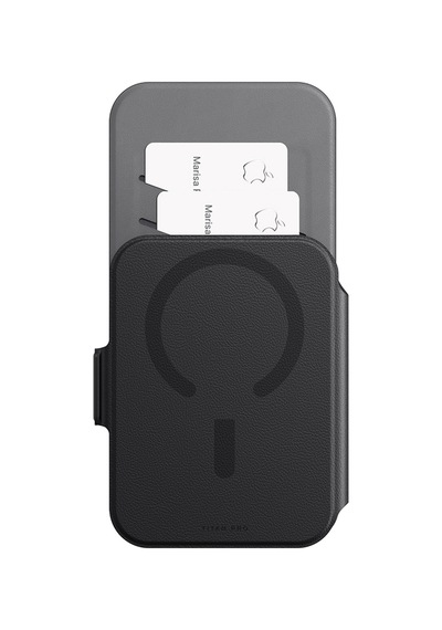 İphone 18 Pro Max Kılıf M-safe Özellikli Amazingthing Titan Lens Flip Serisi Kartlıklı Kapak Siyah