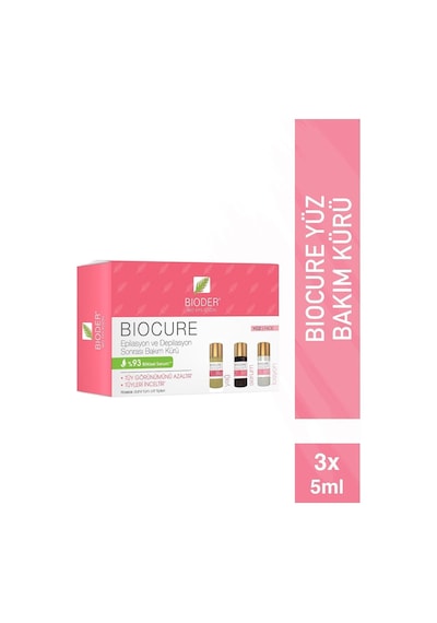Bioder Biocure Tüy Azaltıcı Kür 3 X 5 ml - Yüz Bölgesi Istenmeyen Tüyler Için