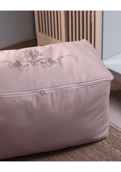 Madame Coco Çiçek Desen Baskılı Hurç - Pudra - 74x46x46 Cm Pudra