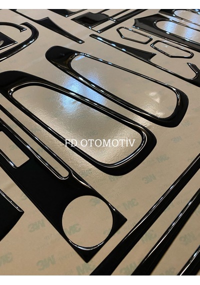 Mercedes Vito / Viano 2004 - 2013 Parlak Siyah Full Set Torpido Konsol Kaplama