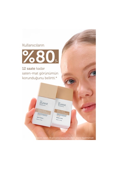 The Purest Solutions Sebum Dengeleyici & Matlaştırıcı Serum Fondöten SPF 50+, 30 ml – Orta / Koyu Ton