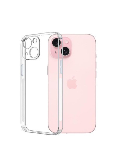 Fitcase Apple Uyumlu iPhone 15 Plus Kılıf Kamera Korumalı Silikon Şeffaf Arka Kapak