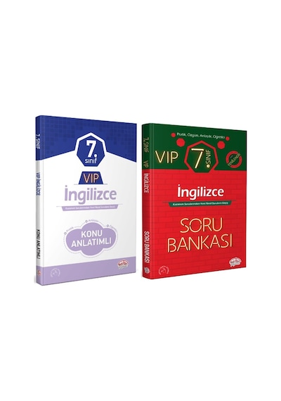 Editör Yayınları 7.sınıf Vip İngilizce Konu Ve Soru Bankası Seti 2 Kitap