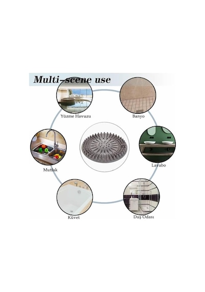 Yuvarlak Silikon Süzgeçli Lavabo Tıpası Mıt1068