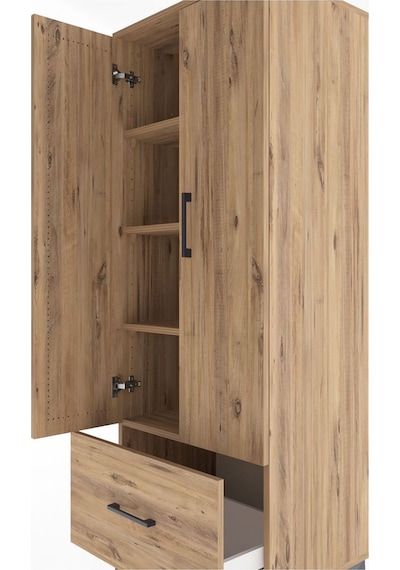 Hyperion Dolap 4 Raflı Tek Çekmeceli 2 Kapaklı 60x44x163 Çam-çam Atlas Çam Hyperion Dolap 4 Raflı Tek Çekmeceli 2 Kapaklı 60x44x163 Çam-çam Atlas Çam