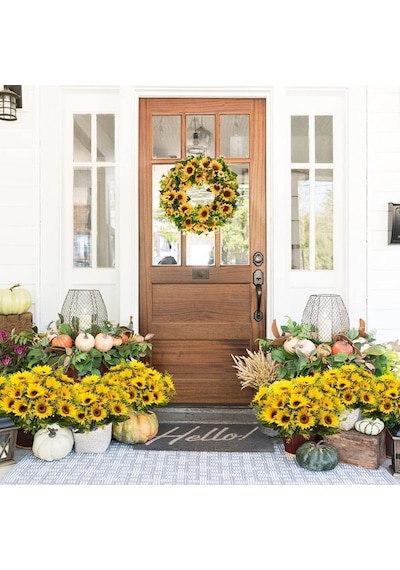 Yapay Çiçek Sunflower Ay Çiçeği Büyük Demet 12 Dallı 50cm