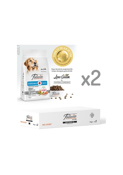 Felicia Hypoallergenic Medium Large Somonlu Düşük Tahıllı Yetişkin Köpek Maması 6 Kg 118-10002.04