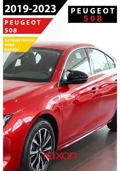 Peugeot 508 2019 2023 Batman & Yarasa Ayna Kapağı Parlak Piano Black Sport