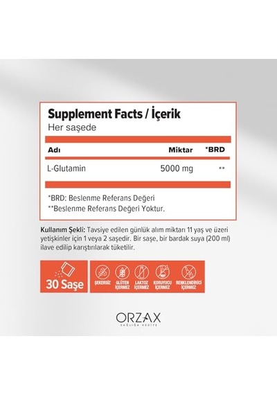 L-glutamin 500 Mg 60 Saşe