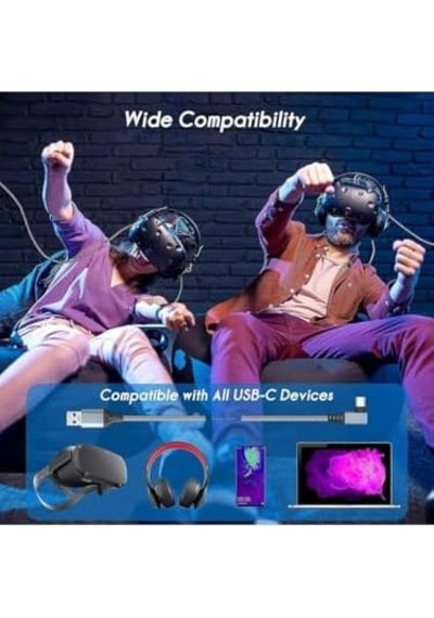 Vr5 Usb3.2 Oculus Quest 3/2/1 Pico 4 Aksesuarları Ve Pc/steam Vr, 5gbps Yüksek Hızlı Pc Veri Aktarımı, Vr Kulaklık, Oyun Bilgisayarı, Sanal Gerçeklik Gözlüğü Uyumlu 5 Metre