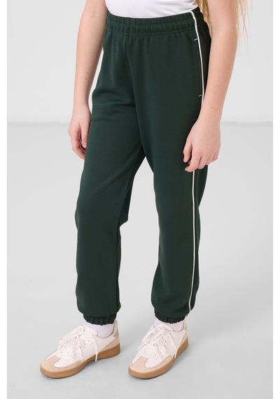Tommylife Ekru-çam Yeşil O Yaka Baskılı Lastik Paçalı Standart Fit Kız Çocuk Eşofman Takım - 75186 Ekru/çam Yeşil Ekru - Çam Yeşil