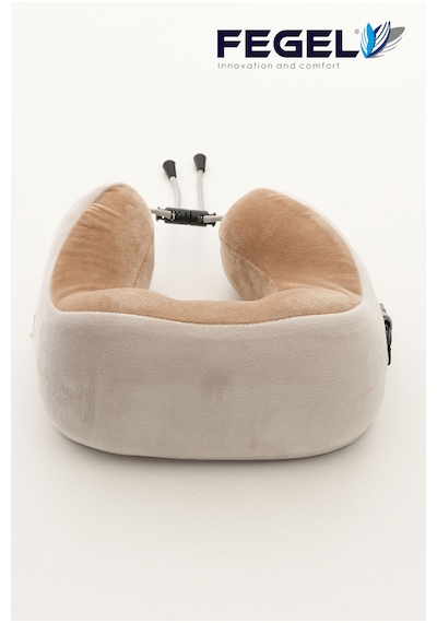 FG-01 6D Çift Yönlü Isıtmalı Şarjlı Masajlı Boyun Yastığı - Bej