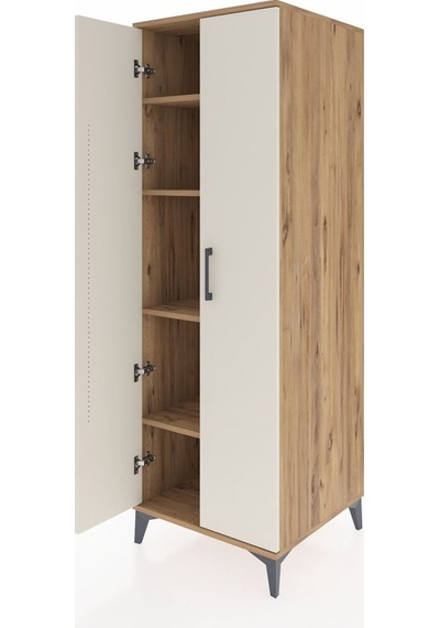 Kronos Dolap 4 Raflı 2 Kapaklı 60x59x182 Çam-aytaşı Çam