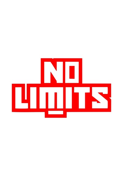 No Limit Sticker 17x17 Cm Kırmızı
