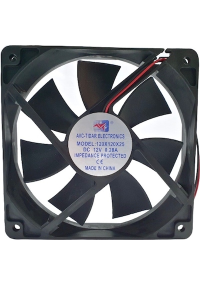Dvr Pano, Rack Kabinet Fan Motoru 12v - W:120 X H:120 X D:25 Mm