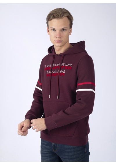 Lee Cooper Kapüşon Yaka Mürdüm Erkek Sweatshırt 241 Lcm 241004 Athel Murdum