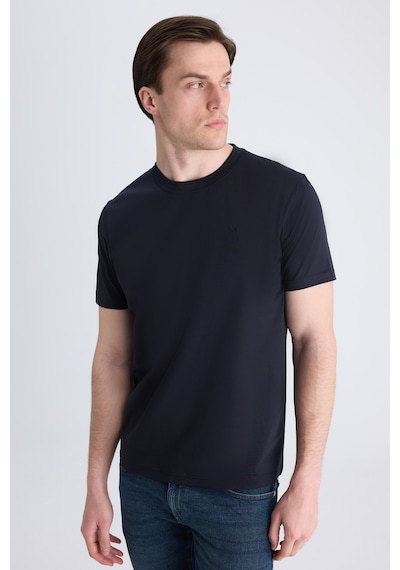 D's Damat Ds Damat Regular Fit Lacivert Düz %100 Pamuklu T-shirt 4hc1447010352 101