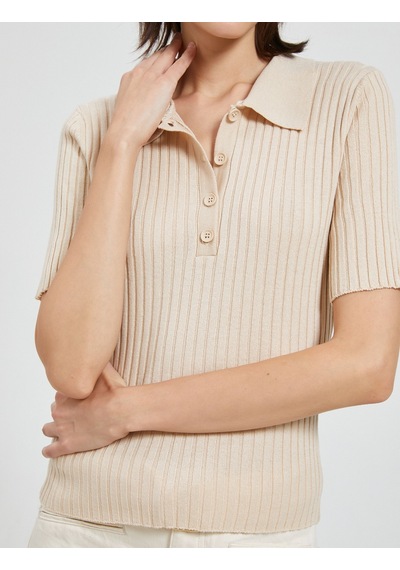 Koton Polo Yaka Triko Kazak Düğmeli Kısa Kollu Kaşmir Dokulu Bej 4wak90051ht 4WAK90051HT050 Ekru Koton Polo Yaka Triko Kazak Düğmeli Kısa Kollu Kaşmir Dokulu Bej 4wak90051ht 4WAK90051HT050 Ekru