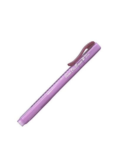 Clic Eraser 2 Sürgülü Kalem Silgi Şeffaf Gövdeli, Kırmızı