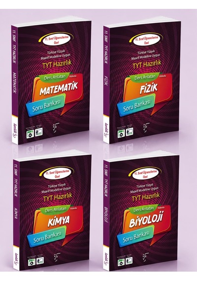 Karekök Yayınları 11. Sınıf Tyt Hazırlık Ders Anlatan Matematik-fizik-kimya-biyoloji Soru Bankası Sayısal Set 4 Kitap