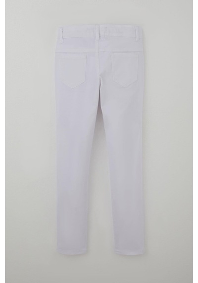 Konsept Erkek Çocuk Gabardin Pantolon Düğmeli Fermuarlı 10-13 Yaş, Beyaz