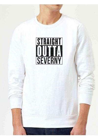 Pubg Straıght Outta Severny Baskılı Beyaz Erkek Sweatshirt