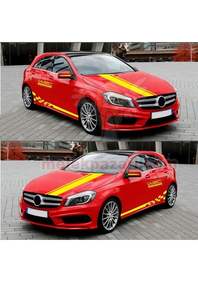 W2C Fia World Rally Yarış Şeritleri Oto Sticker Tüm Set