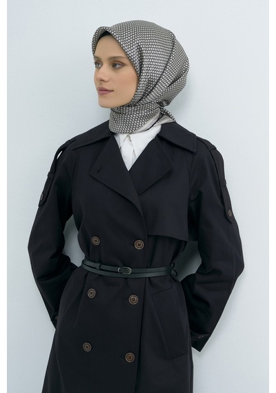 Armine Saf İpek Sura Eşarp-2026 İlkbahar-yaz- 952800d Siyah-Vizon