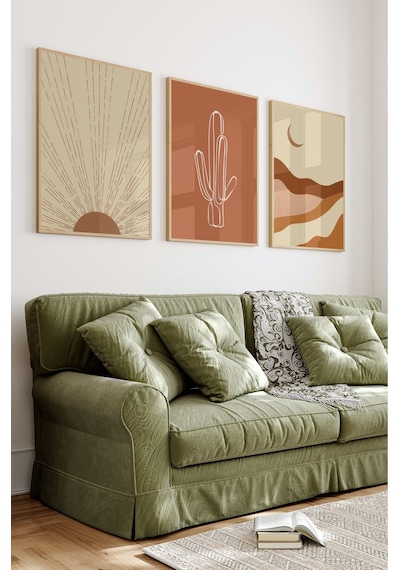 Ahşap Çerçeveli Mdf Tablo Seti Salon Ve Oturma Odası Için Çt3095 23 X 32