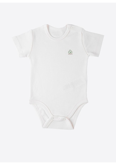 KitiKate Organik New Basic Kısa Kol Body Bebek Boy Ekru