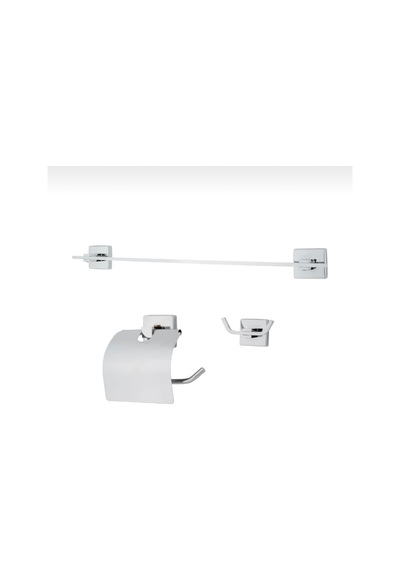 Havluluk Tuvalet Kağıtlık İkili Bornozluk Komple Set Pirinç Paslanmaz Premium Banyo Seti