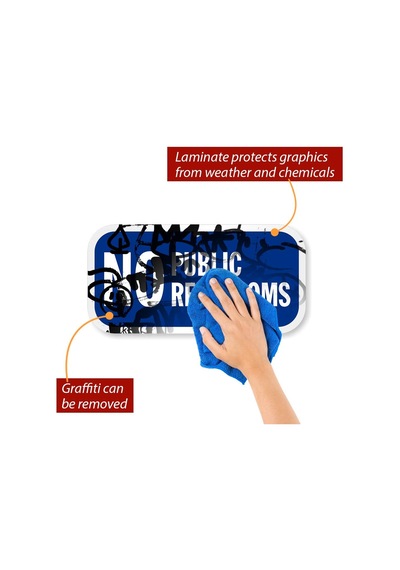 Smartsign -k2-0169-al"no Public Tuvalet Tabelası 15,24 Cm X 30,48 Cm Alüminyum