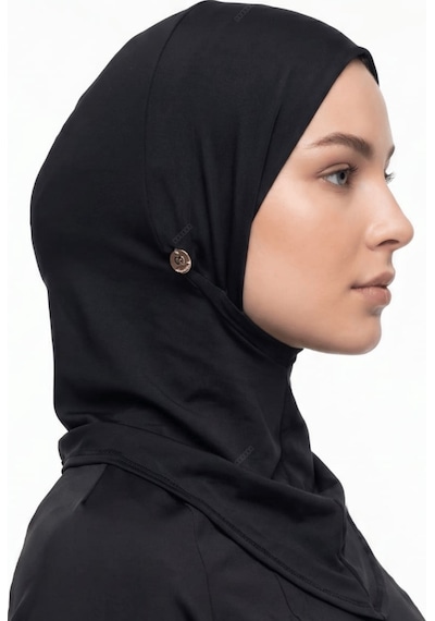 Mayovera Tesettür Deniz Bone - Boğazlı Siyah